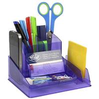 italplast desk organiser tinted purple