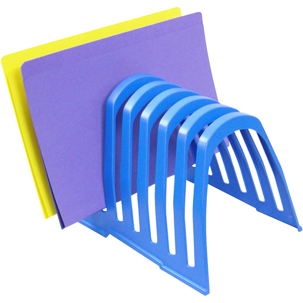 Image for ITALPLAST PLASTIC STEP FILE ORGANISER BLUEBERRY from Challenge Office Supplies
