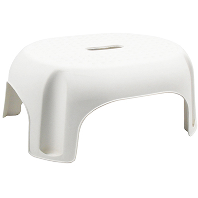Image for ITALPLAST PLASTIC SINGLE STEP STOOL 296 X 387 X 210MM WHITE from Clipboard Stationers & Art Supplies