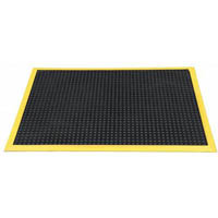 italplast anti-fatigue bubble mat 1200 x 900mm black/yellow border
