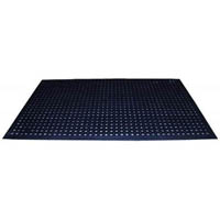 italplast anti-fatigue safewalk rubber mat 1500 x 914mm black