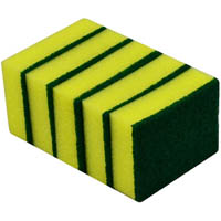 italplast scourer sponge general purpose pack 5