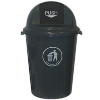 italplast heavy duty swing top bin 80 litre dark grey