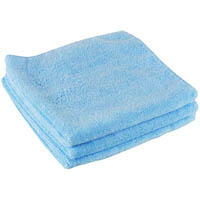 italplast microfibre cloths blue pack 3