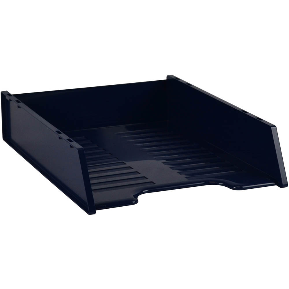 Image for ITALPLAST MULTI FIT DOCUMENT TRAY A4 ANTIQUE BLUE from York Stationers