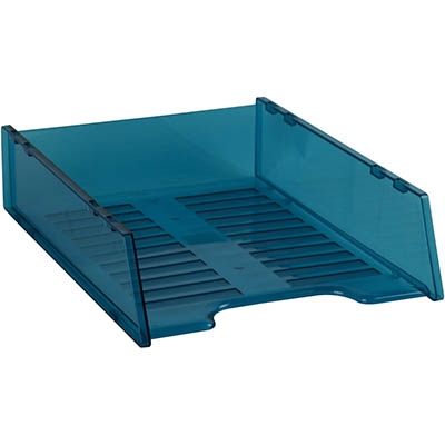 Image for ITALPLAST MULTI FIT DOCUMENT TRAY A4 TINTED BLUE from Mercury Business Supplies