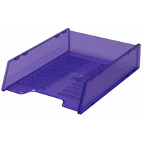 italplast multi fit document tray a4 tinted purple