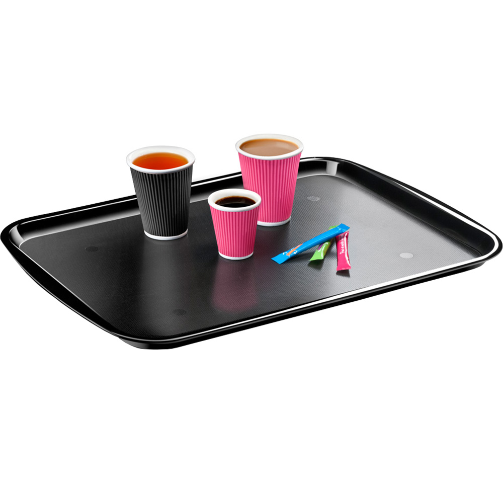 Image for ITALPLAST SERVING TRAY 415 X 305MM BLACK from Clipboard Stationers & Art Supplies