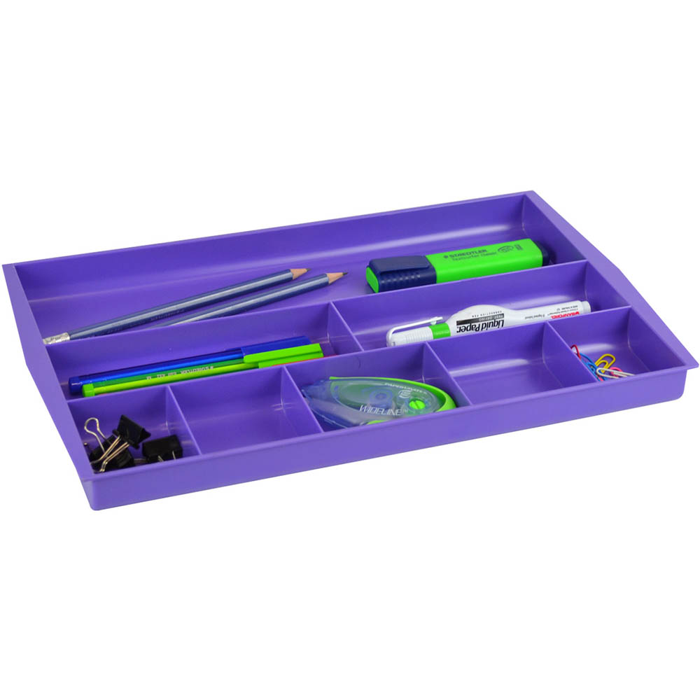 Image for ITALPLAST DRAWER TIDY 8 COMPARTMENT GRAPE from Mitronics Corporation