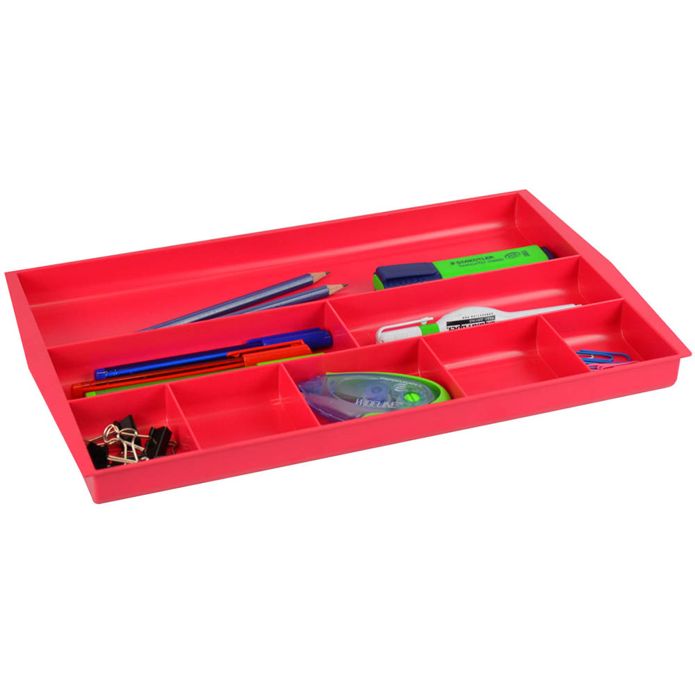 Image for ITALPLAST DRAWER TIDY 8 COMPARTMENT WATERMELON from That Office Place PICTON