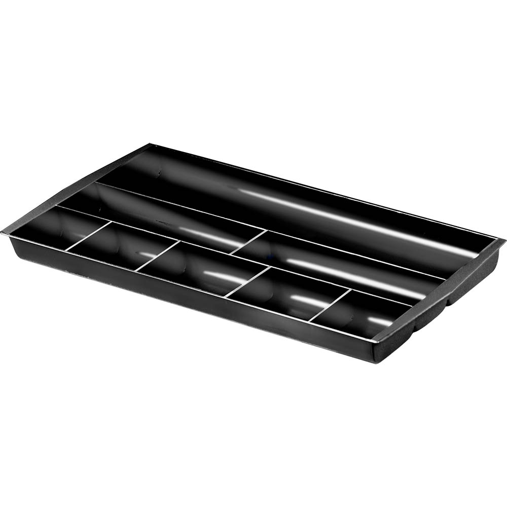 Image for ITALPLAST GREENR RECYCLED DRAWER TIDY 8 COMPARTMENT BLACK from Mercury Business Supplies