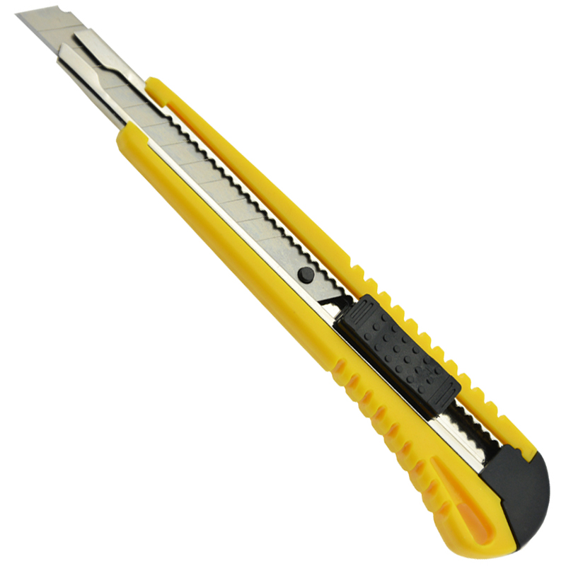 Image for ITALPLAST I850 HEAVY DUTY CUTTING KNIFE 9MM YELLOW/BLACK from Challenge Office Supplies