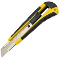 italplast i851 premium cutting knife 18mm yellow/black