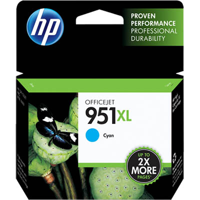 Image for HP CN046AA 951XL INK CARTRIDGE HIGH YIELD CYAN from Mitronics Corporation