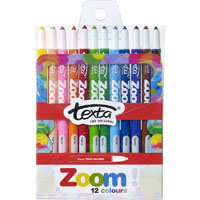 texta zoom twist crayons assorted pack 12