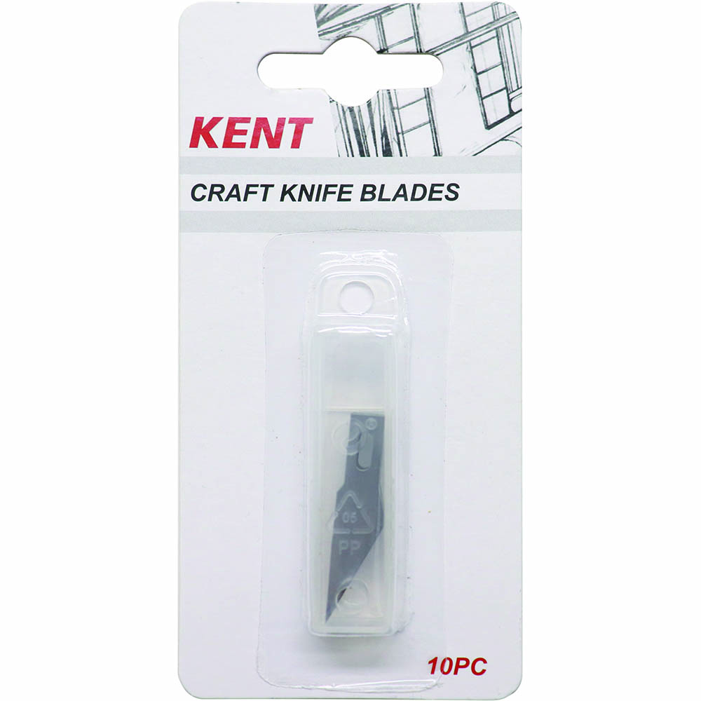 Image for KENT CRAFT KNIFE BLADES PACK 10 from Australian Stationery Supplies