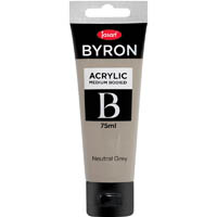 jasart byron acrylic paint 75ml neutral grey