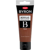 jasart byron acrylic paint 75ml burnt sienna