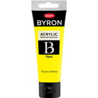 jasart byron acrylic paint 75ml fluoro yellow