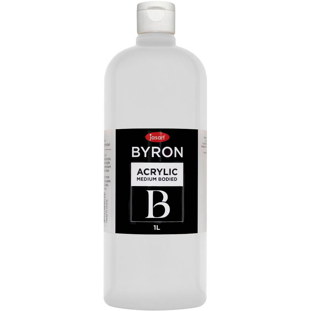 Image for JASART BYRON ACRYLIC PAINT 1 LITRE WHITE from Clipboard Stationers & Art Supplies