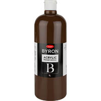 jasart byron acrylic paint 1 litre burnt umber