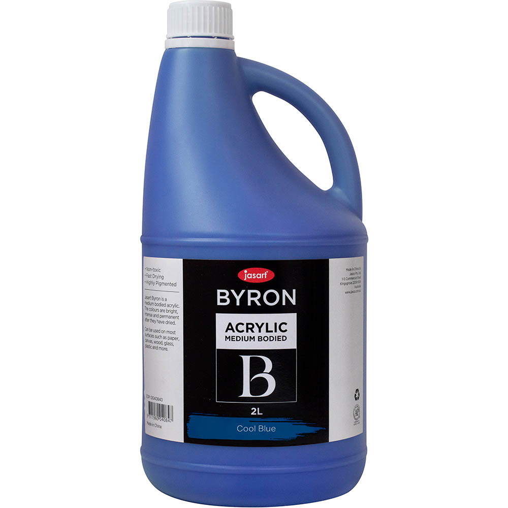 Image for JASART BYRON ACRYLIC PAINT 2 LITRE COOL BLUE HUE from Olympia Office Products