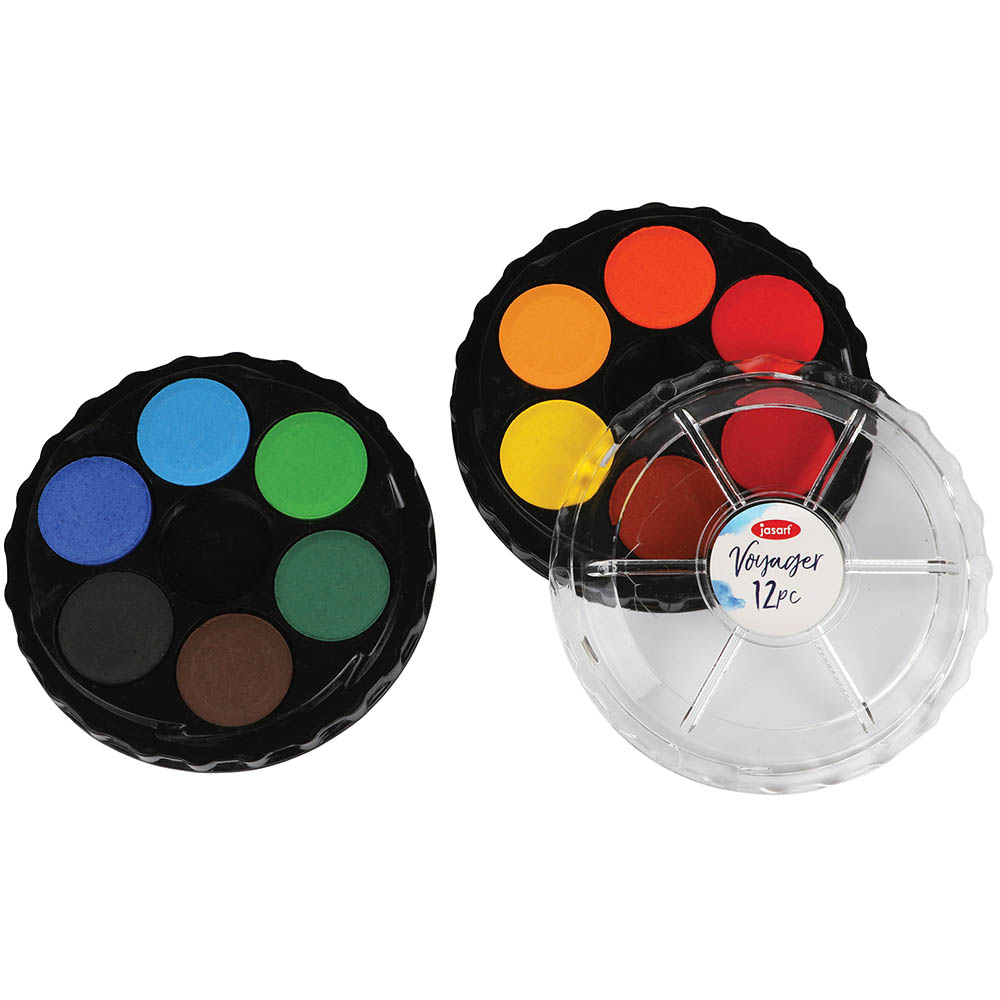 JASART VOYAGER WATERCOLOUR PAINT DISC ASSORTED PACK 12 |  | 7101143i