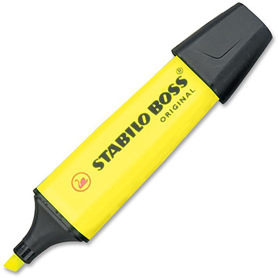 STABILO BOSS HIGHLIGHTER CHISEL YELLOW |  | 7001305