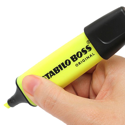 STABILO BOSS HIGHLIGHTER CHISEL YELLOW |  | 7001305