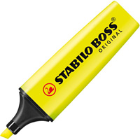 stabilo boss highlighter chisel yellow