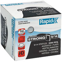 rapid extra high performance super strong staples 9/14 box 5000