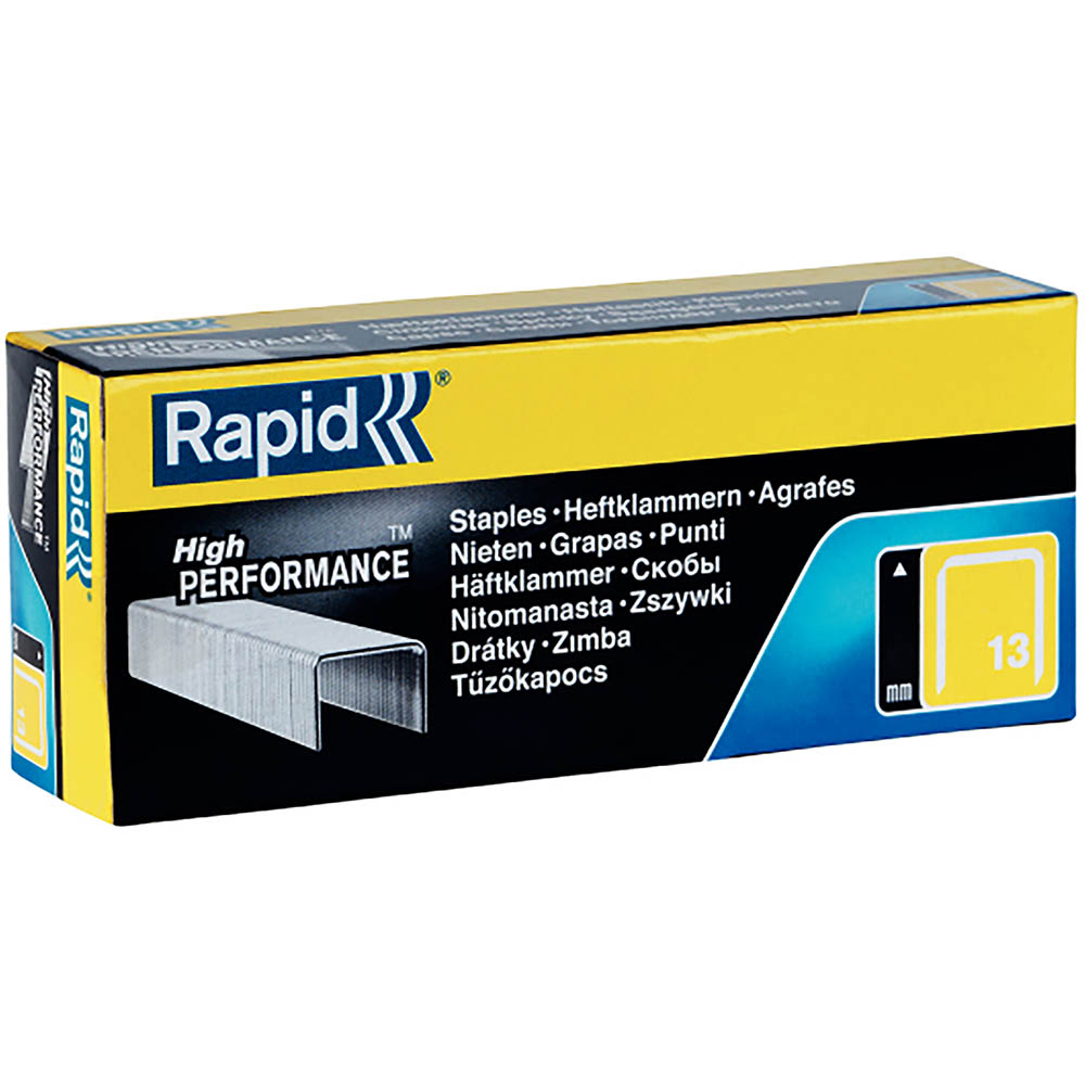 Image for RAPID HIGH PERFORMANCE STAPLES 13/8 BOX 5000 from BusinessWorld Computer & Stationery Warehouse