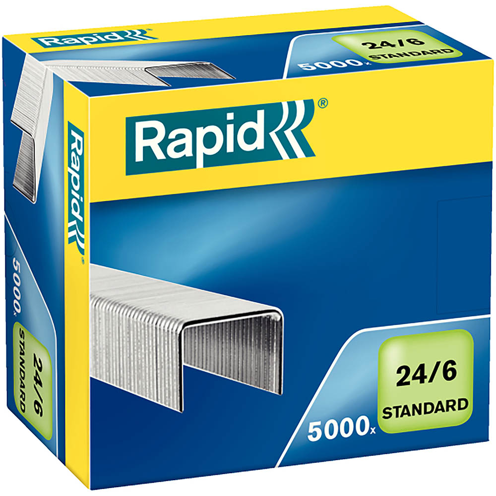 Image for RAPID STANDARD STAPLES 24/6 BOX 5000 from York Stationers