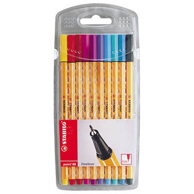 Image for STABILO 88 POINT FINELINER PEN 0.4MM ASSORTED PACK 10 from BusinessWorld Computer & Stationery Warehouse