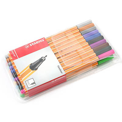 Image for STABILO 88 POINT FINELINER PEN 0.4MM ASSORTED PACK 20 from Australian Stationery Supplies