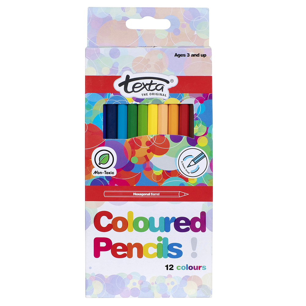 Image for TEXTA COLOURED PENCILS ASSORTED PACK 12 from Australian Stationery Supplies