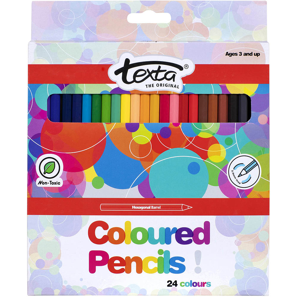 Image for TEXTA COLOURED PENCILS ASSORTED PACK 24 from Clipboard Stationers & Art Supplies
