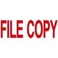 deskmate pre-inked message stamp file copy red