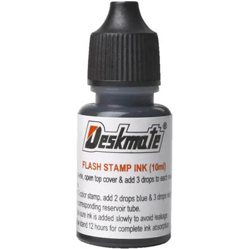 Image for DESKMATE STAMP PAD INK REFILL 10ML BLACK from Mercury Business Supplies