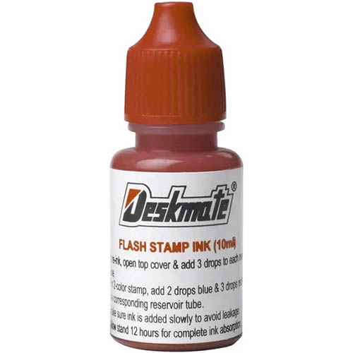 Image for DESKMATE STAMP PAD INK REFILL 10ML RED from Office Fix - WE WILL BEAT ANY ADVERTISED PRICE BY 10%