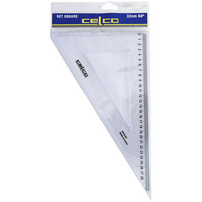 Image for CELCO SET SQUARE 60 DEGREES 320MM CLEAR from Australian Stationery Supplies