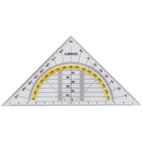 celco 2-in-1 set square and protractor 140mm clear