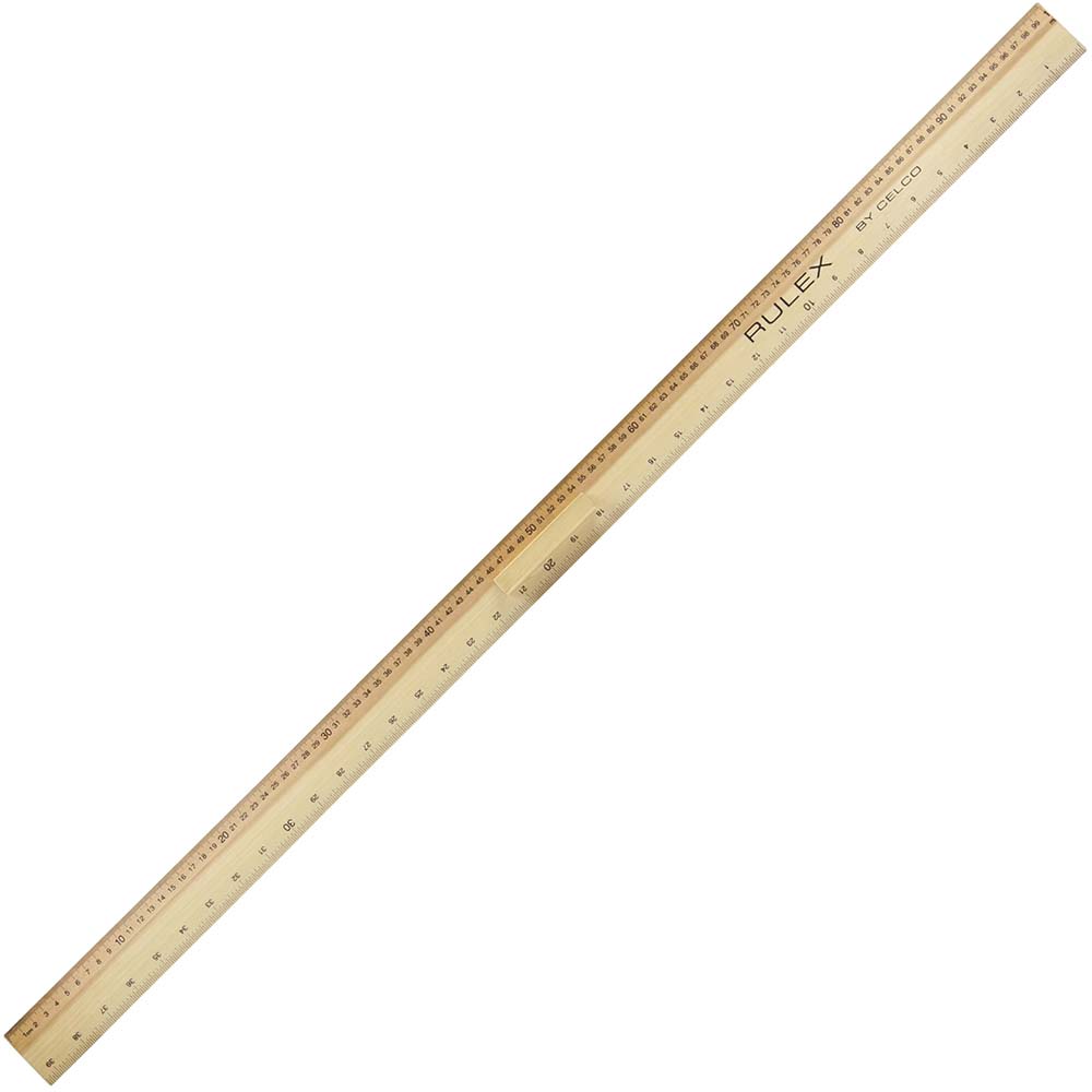 Image for CELCO RULER WOODEN WITH HANDLE 1 METRE from Clipboard Stationers & Art Supplies