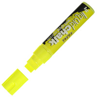 texta jumbo liquid chalk marker wet wipe chisel 15mm yellow