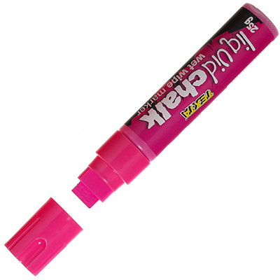 Image for TEXTA JUMBO LIQUID CHALK MARKER WET WIPE CHISEL 15MM PINK from Positive Stationery