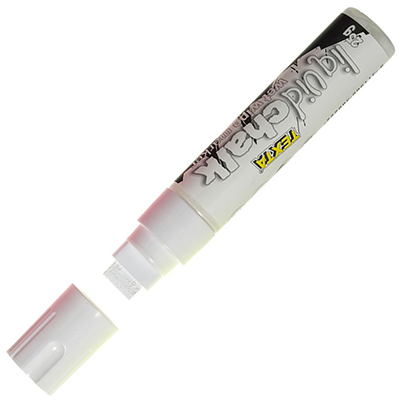 Image for TEXTA JUMBO LIQUID CHALK MARKER WET WIPE CHISEL 15MM WHITE from That Office Place PICTON
