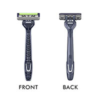 livingstone disposable shaving razors triple blade with handle and lubricating strip black box 10