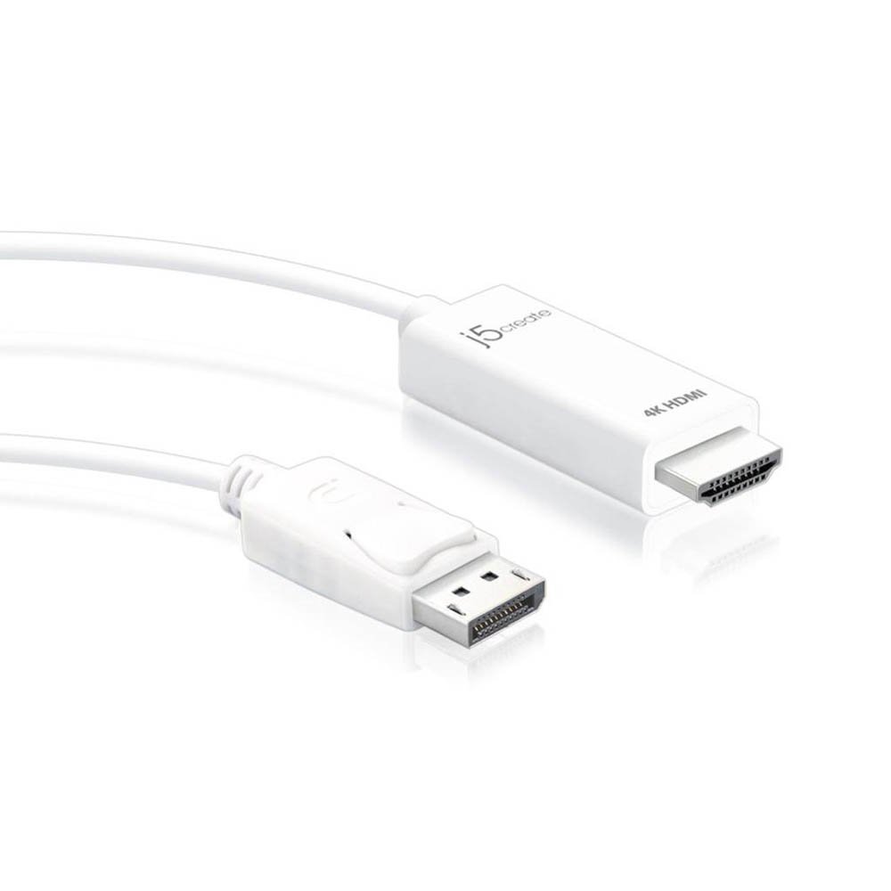 Image for J5CREATE JDC158 DISPLAYPORT CABLE 4K HDMI 1800MM from Office Heaven