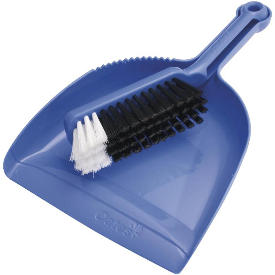 Image for OATES DUSTPAN AND BRUSH SET BLUE from Mitronics Corporation