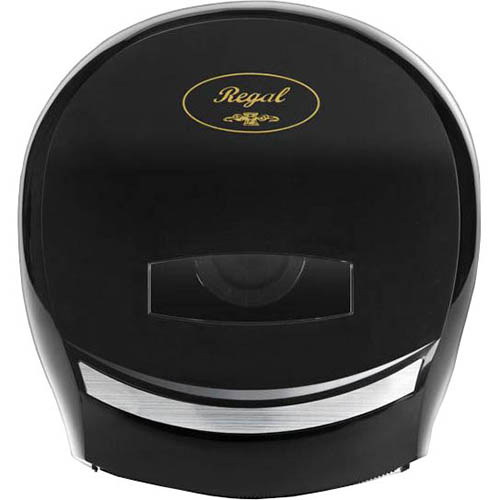 Image for REGAL JUMBO TOILET ROLL DISPENSER SINGLE ABS BLACK from Clipboard Stationers & Art Supplies